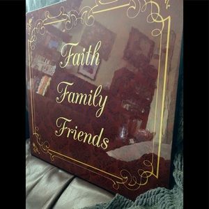 Faith Family Friends Decor Plaque
